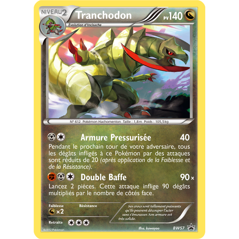 Carte Pokémon Tranchodon BW57 Promo BW