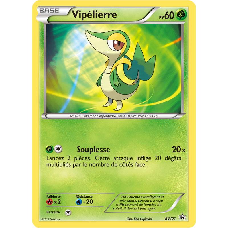 Carte Pokémon Vipélierre BW01 Promo BW