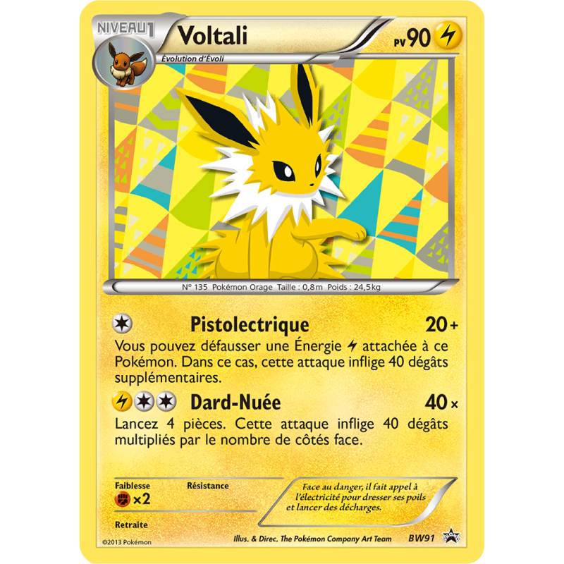 Carte Pokémon Voltali BW91 Promo BW