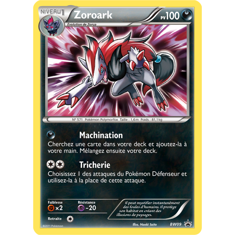 Carte Pokémon Zoroark BW09 Promo BW