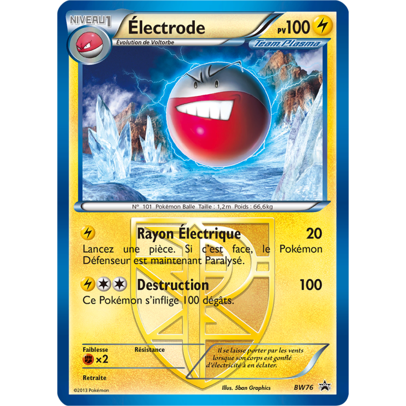 Carte Pokémon Électrode BW76 Promo BW
