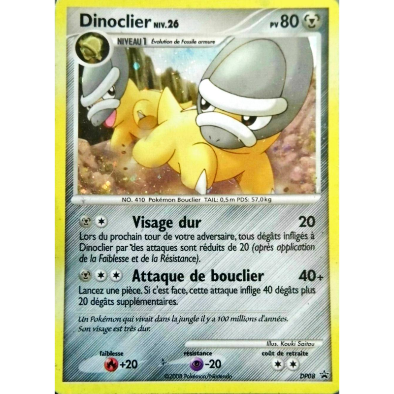 Carte Pokémon Dinoclier DP08 Promo DP