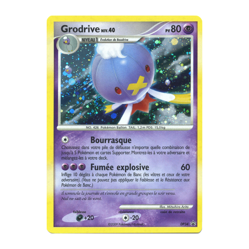 Carte Pokémon Grodrive DP34 Promo DP
