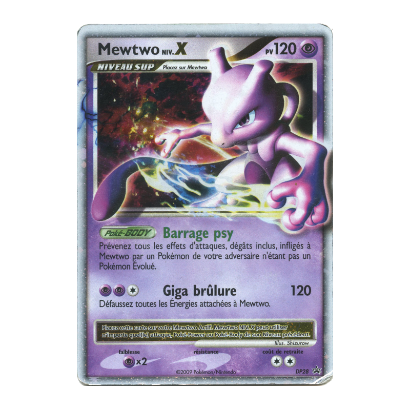 Carte Pokémon Mewtwo NIV.X DP28 Promo DP