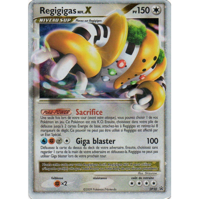 Carte Pokémon Regigigas NIV.X DP30 Promo DP