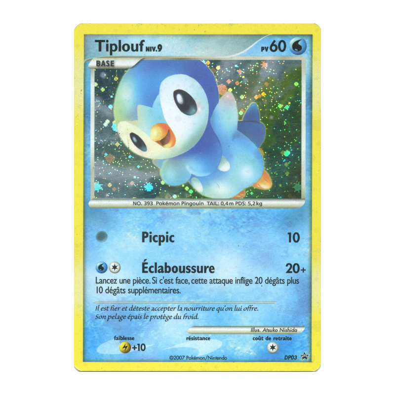 Carte Pokémon Tiplouf DP03 Promo DP