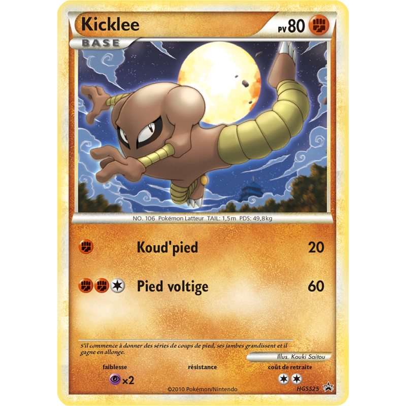 Carte Pokémon Kicklee HGSS25 Promo HGSS