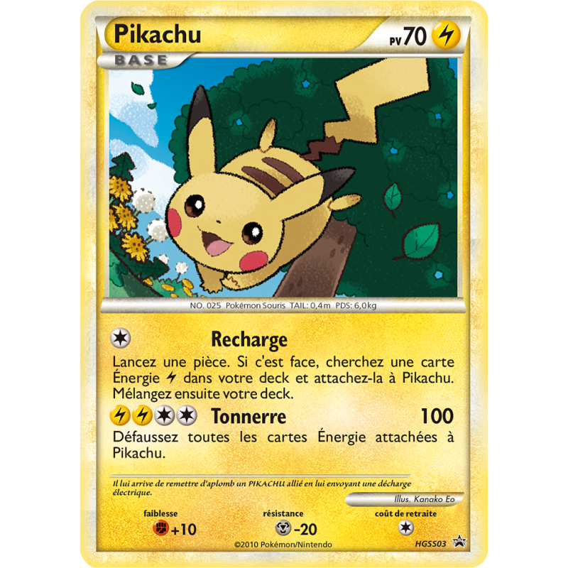 Carte Pokémon Pikachu HGSS03 Promo HGSS