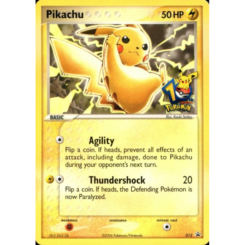 Carte Pokémon Pikachu 12 Promo Nintendo