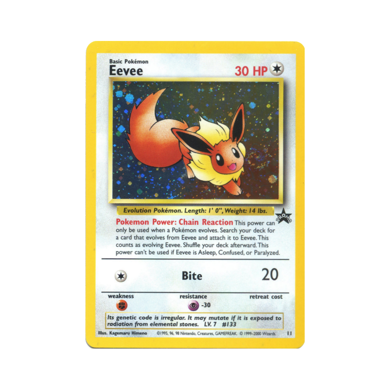 Carte Pokémon Eevee 11 Promo Wizards