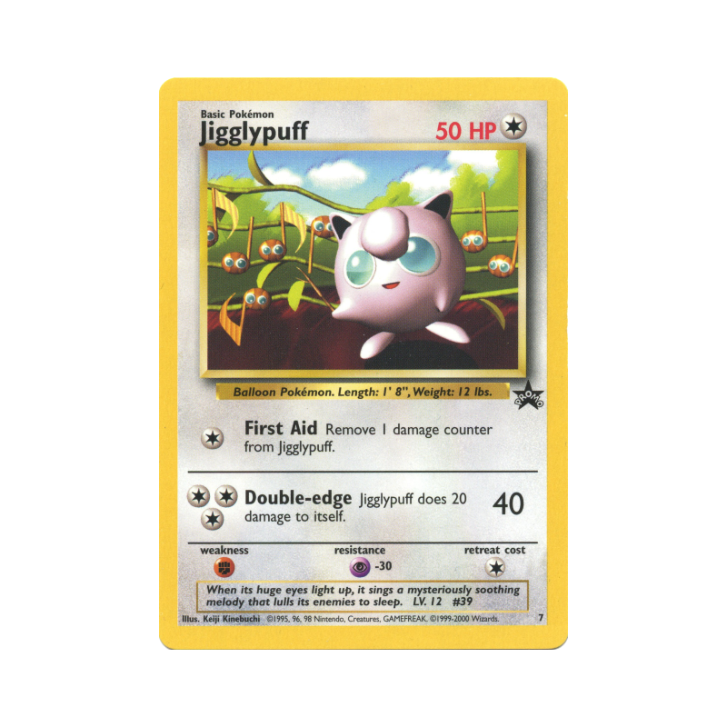 Carte Pokémon Jigglypuff 7 Promo Wizards