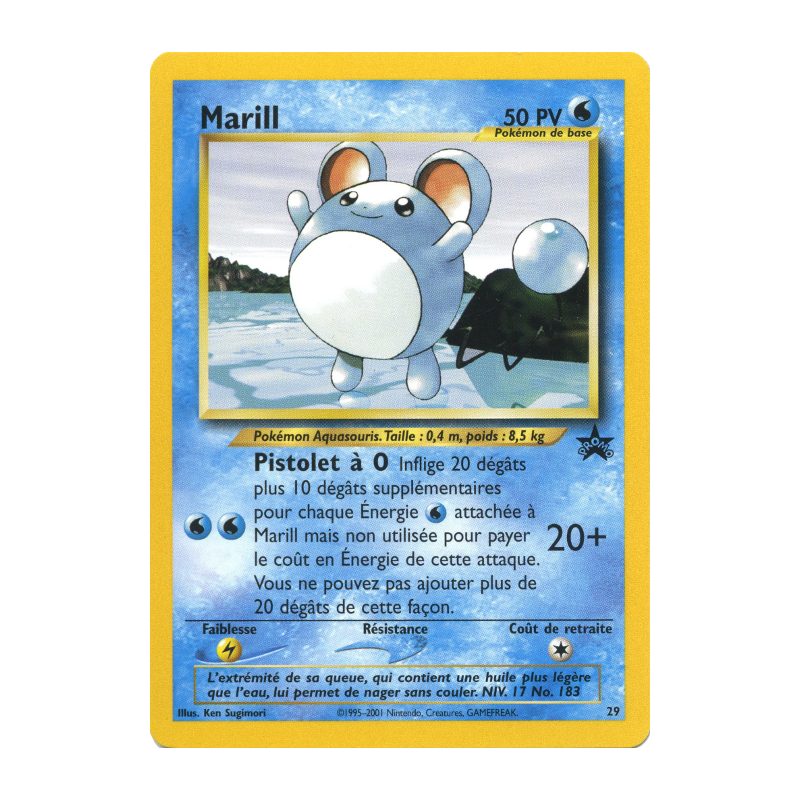 Carte Pokémon Marill 29 Promo Wizards
