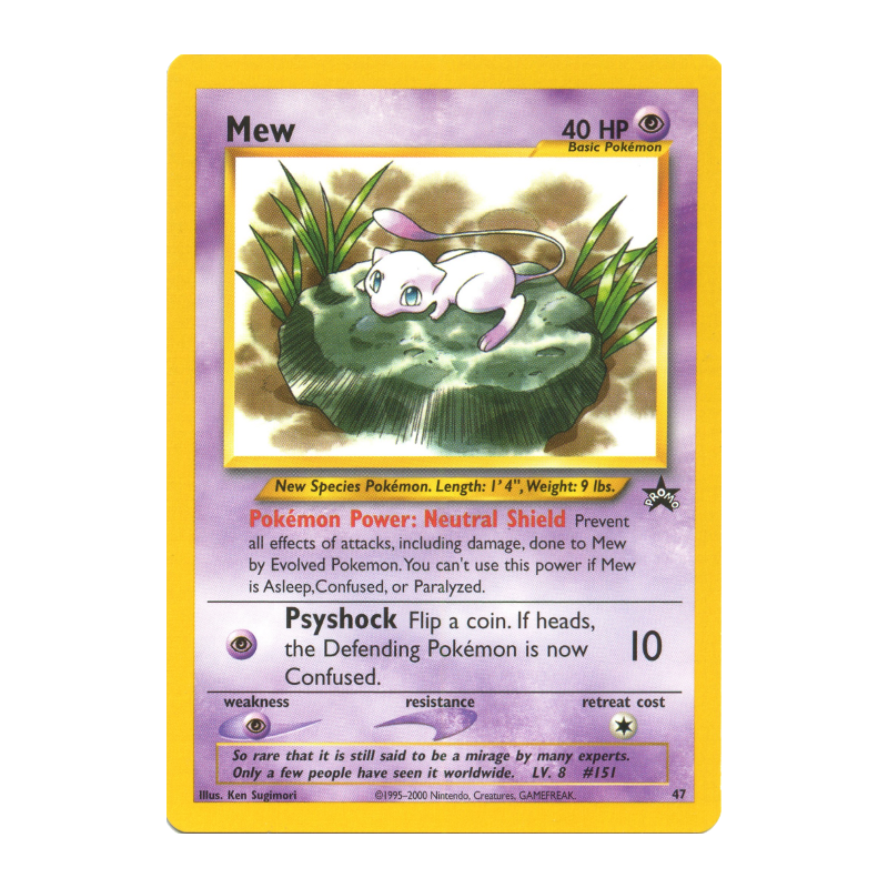 Carte Pokémon Mew 47 Promo Wizards