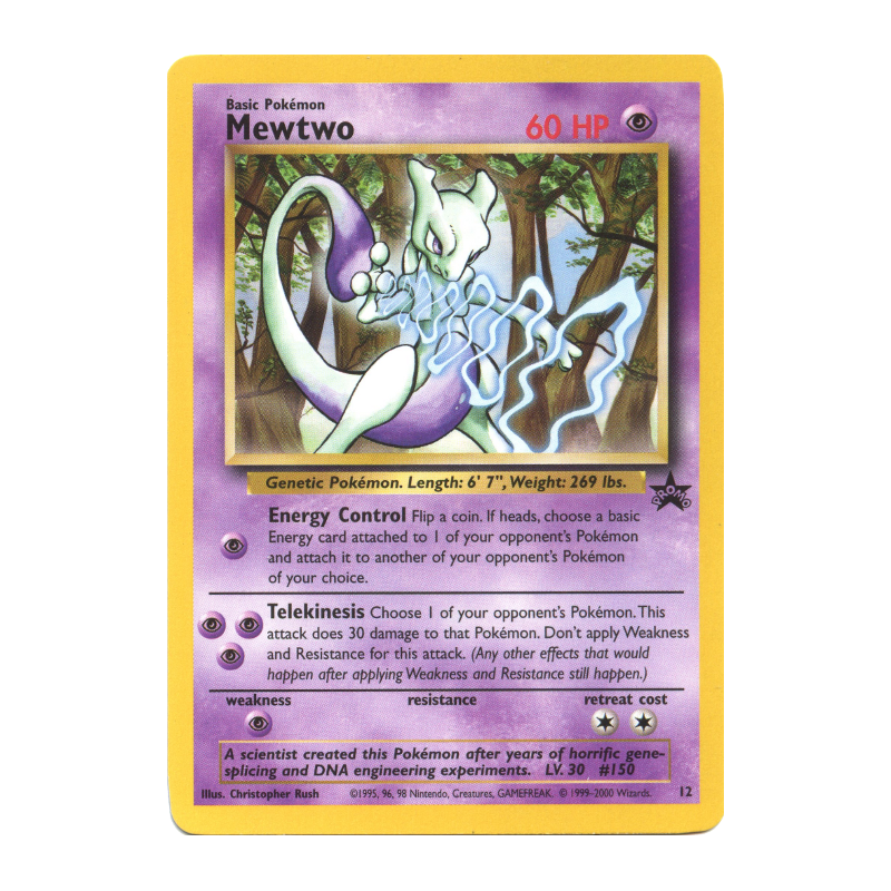 Carte Pokémon Mewtwo 12 Promo Wizards