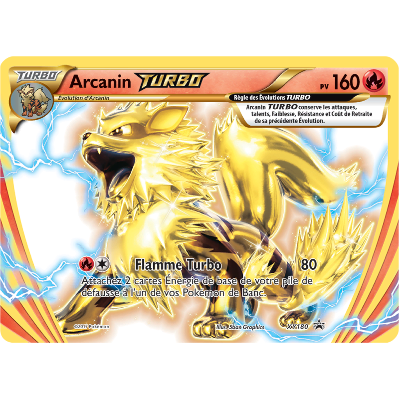 Carte Pokémon Arcanin TURBO XY180 Promo XY