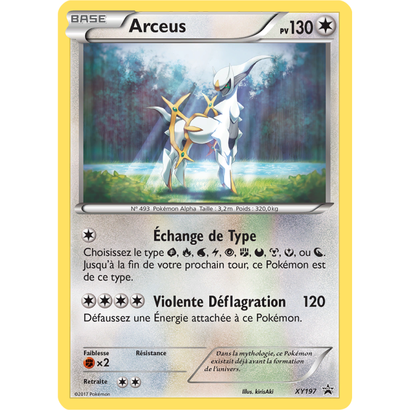 Carte Pokémon Arceus XY197 Promo XY
