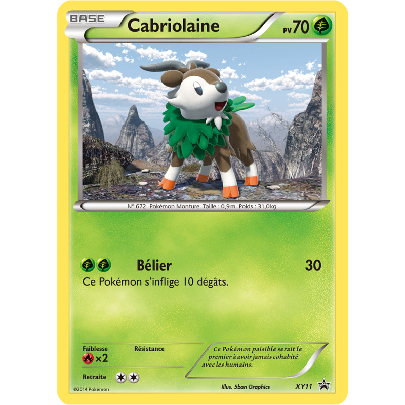 Carte Pokémon Cabriolaine XY11 Promo XY