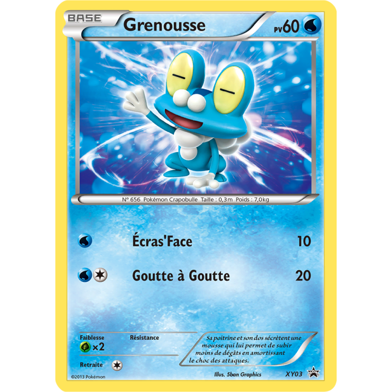 Carte Pokémon Grenousse XY03 Promo XY