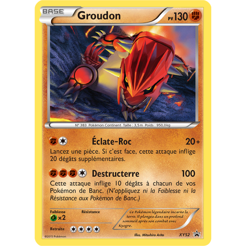 Carte Pokémon Groudon XY52 Promo XY
