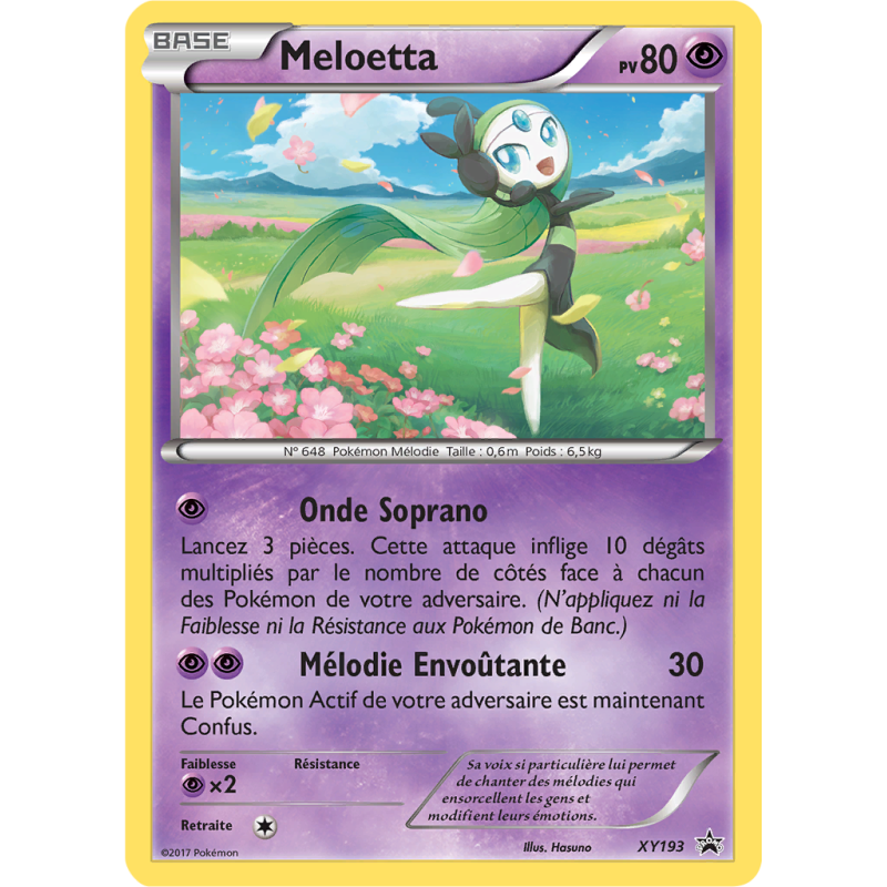 Carte Pokémon Meloetta XY193 Promo XY