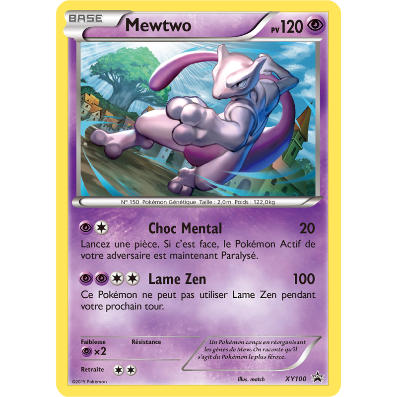 Carte Pokémon Mewtwo XY100 Promo XY