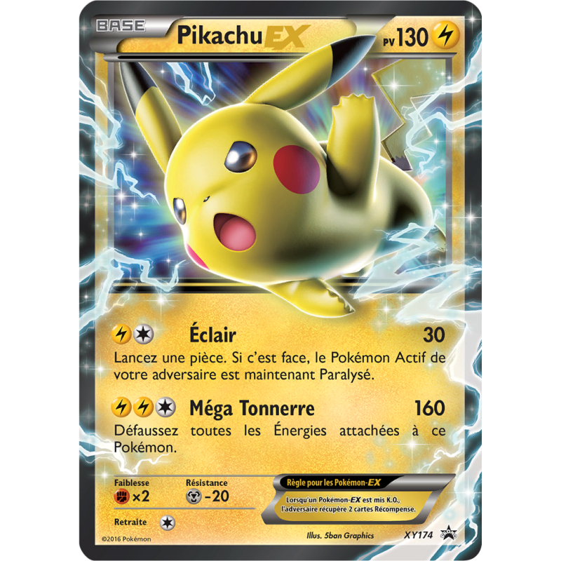 Carte Pokémon Pikachu-EX XY174 Promo XY