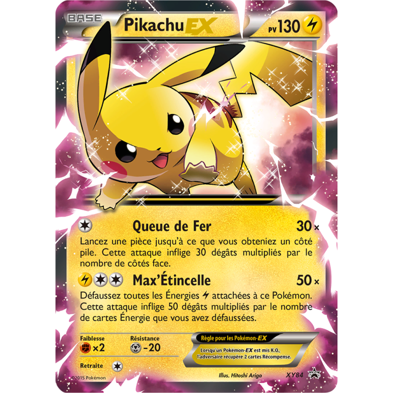 Carte Pokémon Pikachu-EX XY84 Promo XY