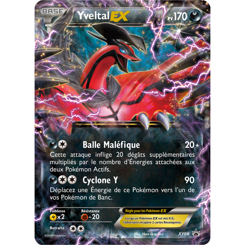Carte Pokémon Yveltal-EX XY08 Promo XY