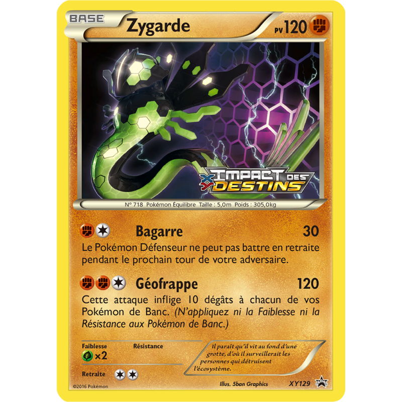 Carte Pokémon Zygarde XY129 Promo XY