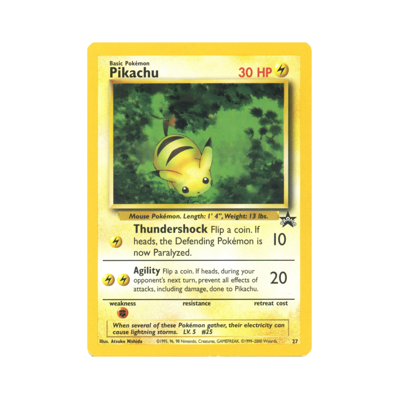 Carte Pokémon Pikachu 27 Promo Wizards
