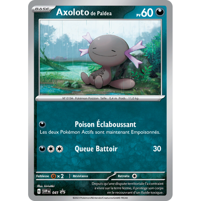 Carte Pokémon Axoloto de Paldea 41 Promo SV