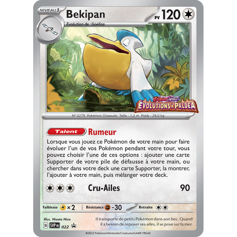 Carte Pokémon Bekipan 22 Promo SV