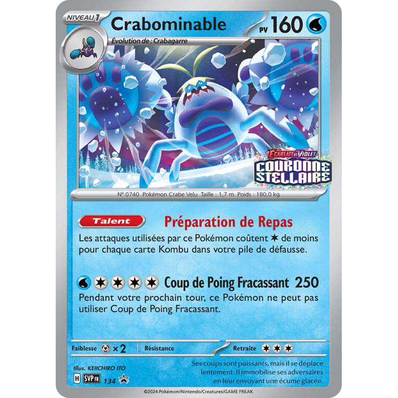 Carte Pokémon Crabominable 134 Promo SV