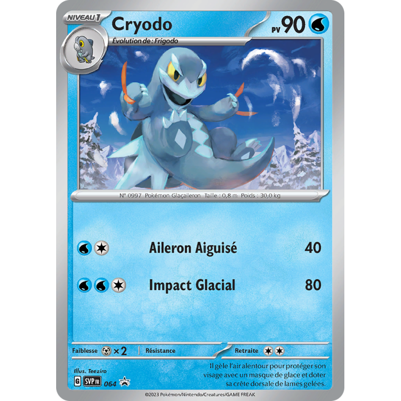 Carte Pokémon Cryodo 64 Promo SV