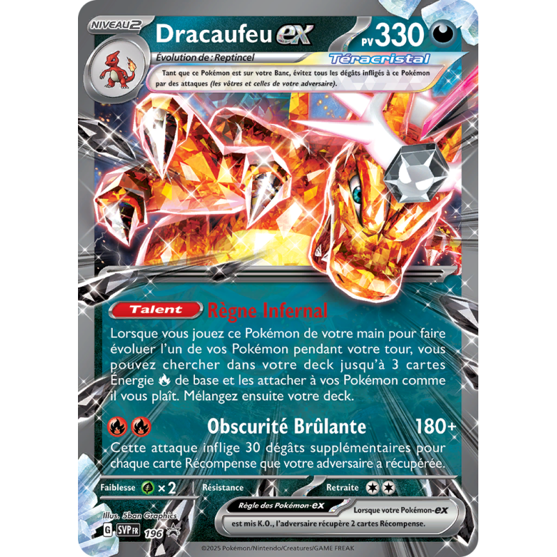 Carte Pokémon Dracaufeu-ex 196 Promo SV