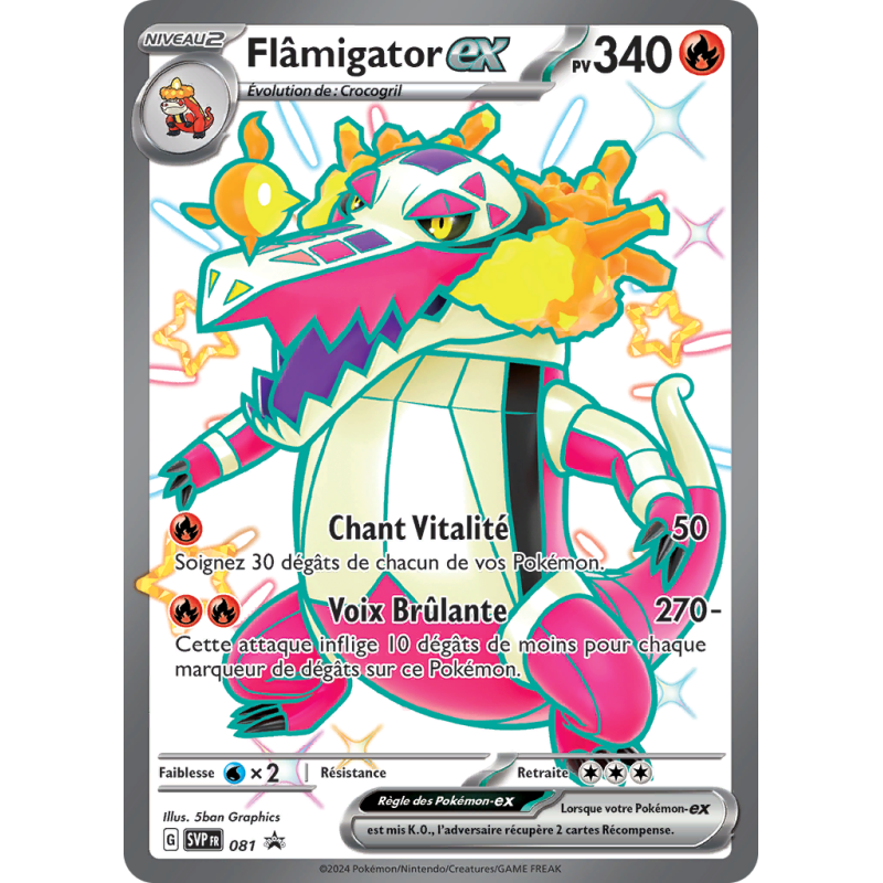 Carte Pokémon Flâmigator-ex 81 Promo SV