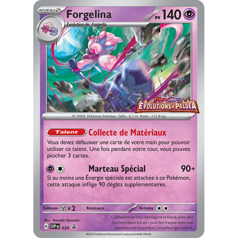 Carte Pokémon Forgelina 20 Promo SV