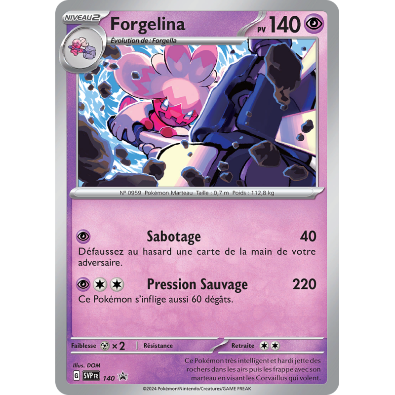 Carte Pokémon Forgelina 140 Promo SV