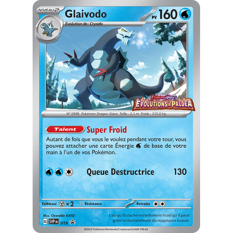 Carte Pokémon Glaivodo 19 Promo SV