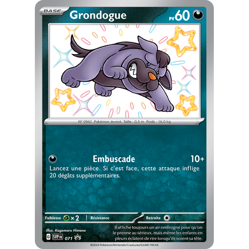 Carte Pokémon Grondogue 71 Promo SV