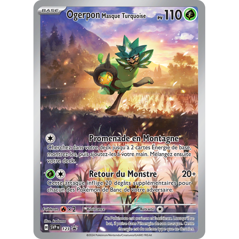 Carte Pokémon Ogerpon Masque Turquoise 123 Promo SV