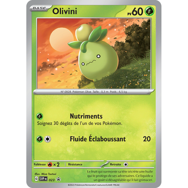 Carte Pokémon Olivini 23 Promo SV