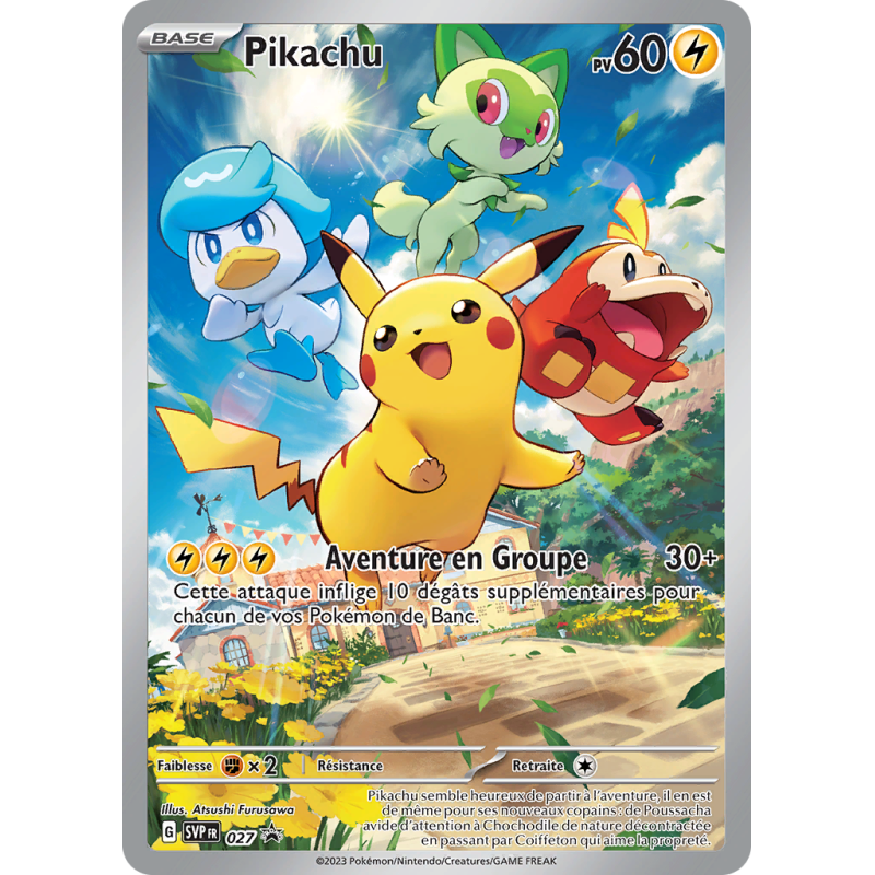 Carte Pokémon Pikachu 27 Promo SV