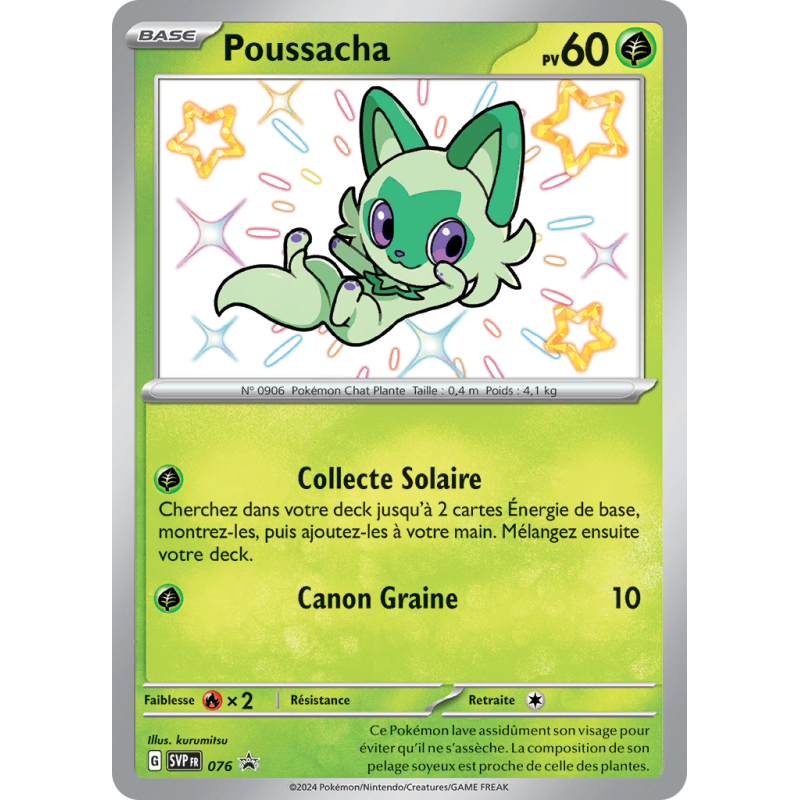 Carte Pokémon Poussacha 76 Promo SV