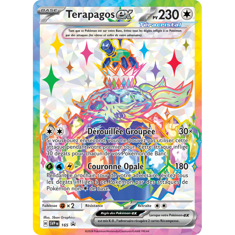 Carte Pokémon Terapagos-ex 165 Promo SV