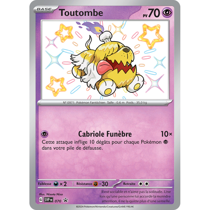Carte Pokémon Toutombe 70 Promo SV