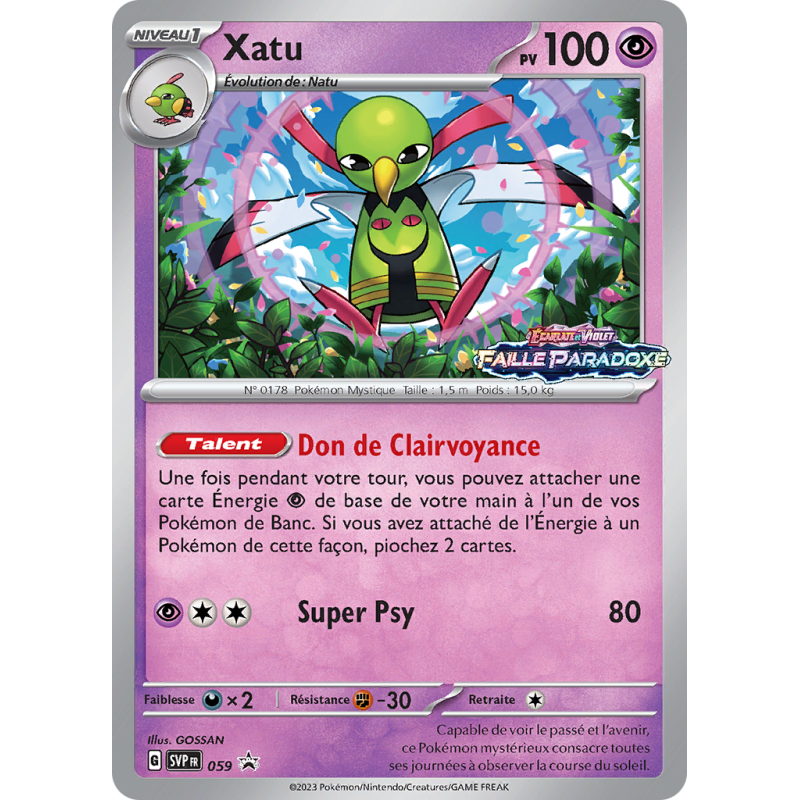 Carte Pokémon Xatu 59 Promo SV