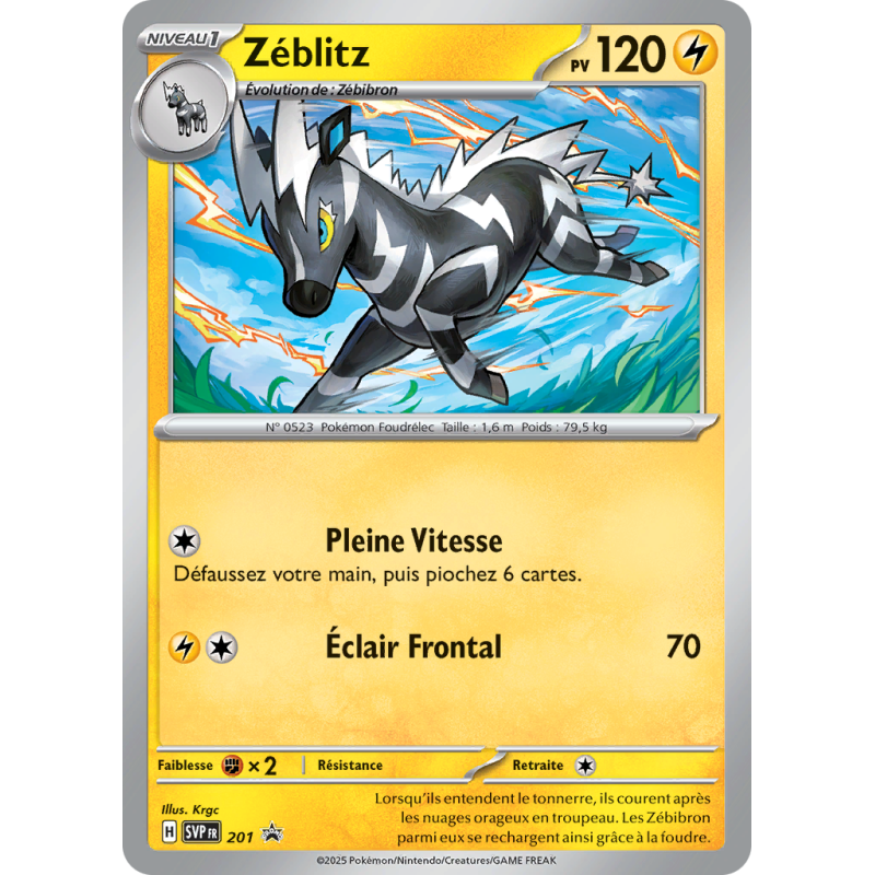 Carte Pokémon Zéblitz 201 Promo SV