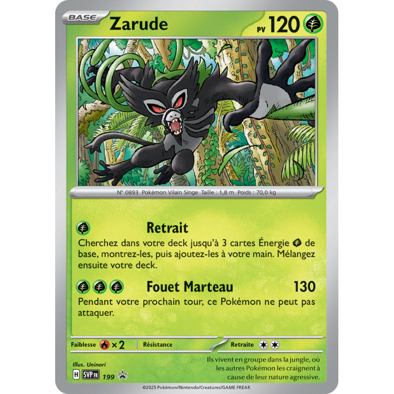 Carte Pokémon Zarude 199 Promo SV