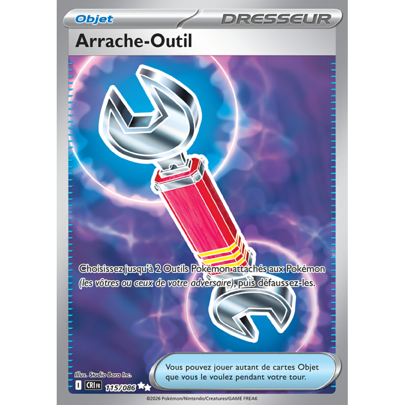 Carte Pokémon Arrache-Outil 115/086 Ultra Rare Chaos Ascendant